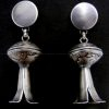 Navajo liberty dime and sterling silver squash blossom earrings