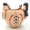 Jemez Marie Toya Handmade and Hand Painted Friendship Bowl with Four Children - Image 3