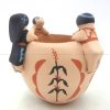 Jemez Marie Toya Handmade and Hand Painted Friendship Bowl with Four Children - Image 4