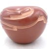 Santa Clara Vickie Martinez Handmade Red Carved and Polished Avanyu Bowl - Image 3