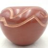 Santa Clara Vickie Martinez Handmade Red Carved and Polished Avanyu Bowl - Image 4