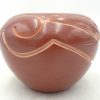 Santa Clara Vickie Martinez Handmade Red Carved and Polished Avanyu Bowl - Image 5