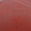 Santa Clara Vickie Martinez Handmade Red Carved and Polished Avanyu Bowl - Image 8