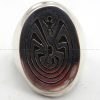 Navajo sterling silver overlay man in the maze ring