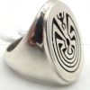 Navajo Sterling Silver Overlay Man in the Maze Ring - Image 3