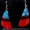 Santo Domingo Double Strand Heishi and Multi-Stone Inlay Shell Necklace and Earring Set - Image 2