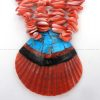 Santo Domingo Double Strand Heishi and Multi-Stone Inlay Shell Necklace and Earring Set - Image 5