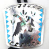 Zuni Sammy and Esther Guardian Multi-Stone Inlay and Sterling Silver Duck Bolo Tie - Image 3