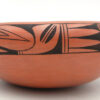 Hopi S. Kooyaquoptewa Handmade and Hand Painted Red Polished Bowl - Image 3