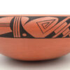 Hopi S. Kooyaquoptewa Handmade and Hand Painted Red Polished Bowl - Image 4