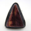 Navajo purple spiny oyster shell and sterling silver ring