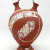 Mata Ortiz Rosario Veloz Handmade and Hand Painted Multi-Design Wedding Vase with Handmade Stand - Image 4