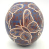 Mata Ortiz small handmade etched and painted butterfly and hummingbird jar by Lupe Soto