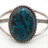 Navajo natural Skyhorse turquoise and sterling silver cuff bracelet