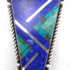 Santo Domingo Jeffrey Tenorio Multi-Stone Inlay and Sterling Silver Bolo Tie with Beaded Tips - Image 3