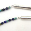 Santo Domingo Jeffrey Tenorio Multi-Stone Inlay and Sterling Silver Bolo Tie with Beaded Tips - Image 4