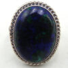 Navajo azurite and sterling silver ring