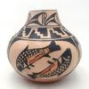 Santo Domingo handmade and hand painted double fish jar by Robert Tenorio