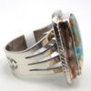 Navajo Rectangular Turquoise and Sterling Silver Ring - Image 3