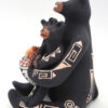 Jemez Carol Lucero Gachupin Seated Bear Storyteller with Two Cubs and Pot of Honey - Image 3