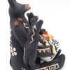 Jemez Carol Lucero Gachupin Seated Bear Storyteller with Two Cubs and Pot of Honey - Image 5