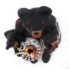 Jemez Carol Lucero Gachupin Seated Bear Storyteller with Two Cubs and Pot of Honey - Image 6