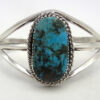 Navajo turquoise and sterling silver cuff bracelet by Elroy Chavez