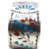 Zuni Sammy and Esther Guardian Multi-Stone Inlay and Sterling Silver Blue Jay and Flowers Cuff Bracelet - Image 3