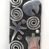 Navajo sterling silver and turquoise petroglyph style pendant by Alex Sanchez