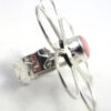 Navajo Sterling Silver and Pink Concho Flower Ring - Image 3