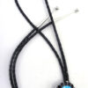 Zuni multi-stone inlay and sterling silver sunface bolo tie