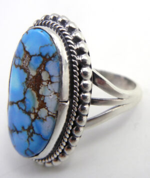 Navajo Will Denetdale Golden Hills Turquoise and Sterling Silver Ring