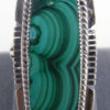 Navajo large oval malachite and sterling silver ring