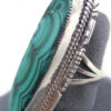Navajo Large Oval Malachite and Sterling Silver Ring - Image 3