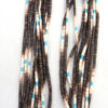 Santo Domingo Ramona (Bird) Calabaza Ten Strand Olive Shell and Turquoise Heishi Necklace - Image 4