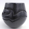 Santa Clara Vicki Martinez Black Polished and Carved Avanyu Jar - Image 4