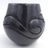 Santa Clara Vicki Martinez Black Polished and Carved Avanyu Jar - Image 5