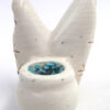 Zuni Cheryl Beyuka Carved Obsidian Double Corn Maiden Fetish with Offering Pot - Image 3