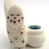 Zuni Cheryl Beyuka Carved Obsidian Double Corn Maiden Fetish with Offering Pot - Image 4