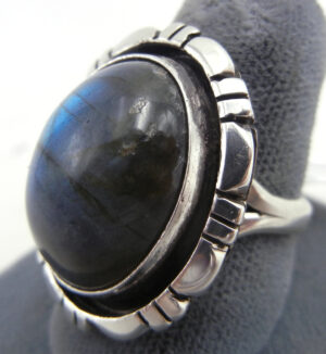 Navajo Lonnie Willie Labradorite and Sterling Silver Ring