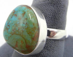 Santo Domingo Ronald Chavez Turquoise and Sterling Silver Ring