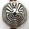 Navajo Christopher Hoskie Sterling Silver Overlay Man in the Maze Bolo Tie - Image 3