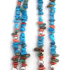 Santo Domingo double strand multi-stone heishi and inlay necklace with sterling silver by Daniel Coriz