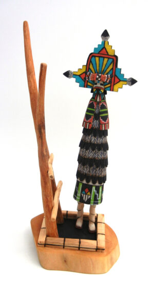 Hopi/Laguna shalako kachina doll with ladder by Ray Jose