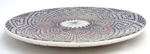 Acoma Melissa Antonio CERAMIC Plate with Hand Painted Polychrome Eyedazzler Design