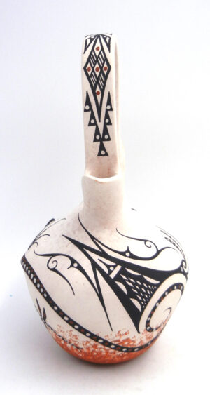 Zuni Deldrick Cellicion Handmade and Hand Painted Multi-Pattern Wedding Vase