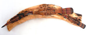 Zuni Alan Lewis Carved Cottonwood Triple Roadrunner Fetish