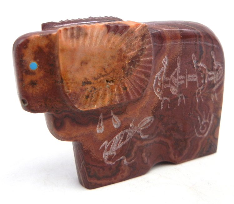 Zuni carved Mexican onyx ram fetish by Ulysses Mahkee