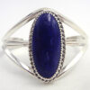 Navajo lapis and sterling silver cuff bracelet by Elroy Chavez