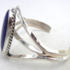 Navajo Elroy Chavez Lapis and Sterling Silver Cuff Bracelet - Image 3